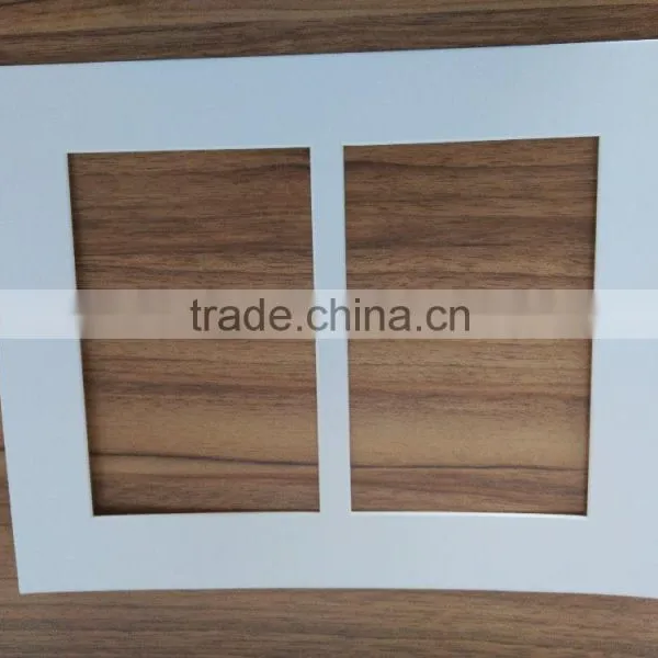 SUNBOW White Matboard and Cream Core of 2 Openings and 1.2mm Thickness Matboard