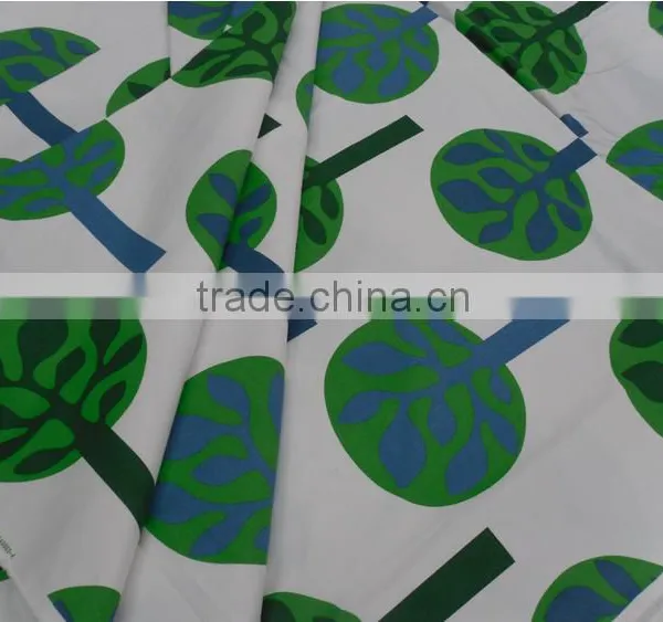 Printing Green Tree Pattern 100% Cotton Canvas Printed Fabric for Curtain photo-5
