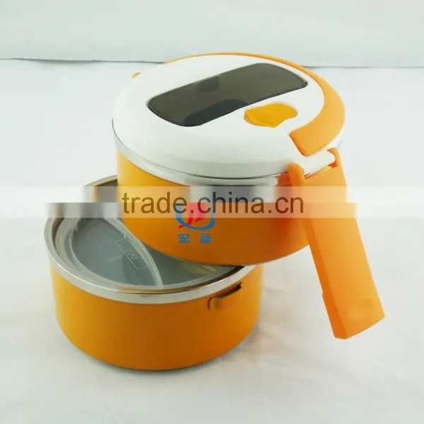 Personalized Food Grade Stainless Steel Lunch Box 3 Bowls Container photo-2