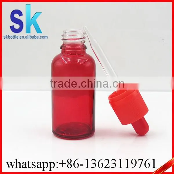 Essential Oil Red 30ml Glass Dropper Bottle photo-2