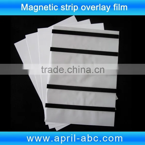 Coated Overlay Film With Black Color Hico Magnetic Stripe for Pvc id Plastic Card Laminating photo-2