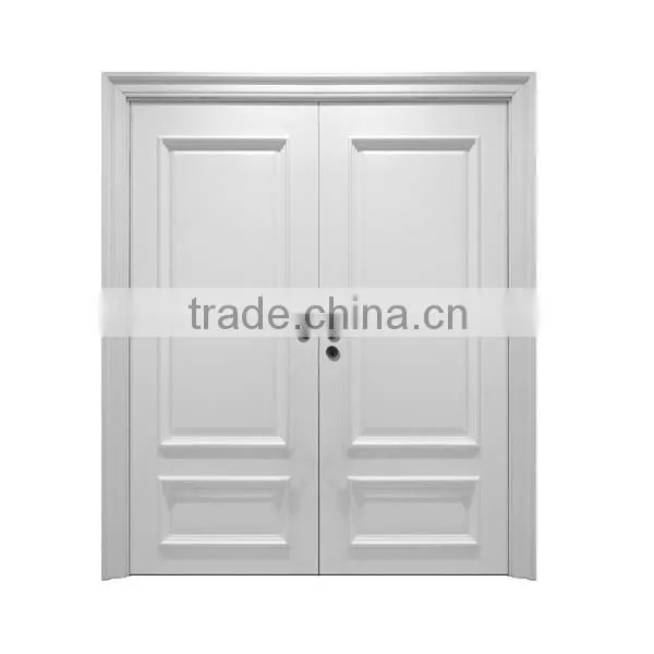 2014 New Design Fashin White Wooden Double Door Main Indian Door Designs