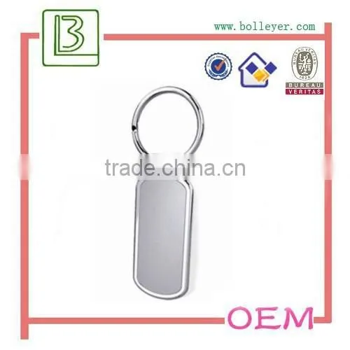 Round Chrome Plated Metal Blank Keychain for Business Gift photo-5