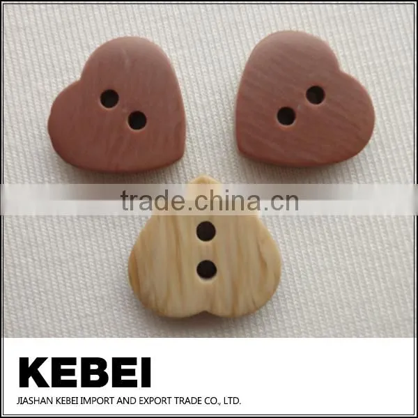 New Style Heart-shaped Button,two Holes Resin Button for Shirts photo-3