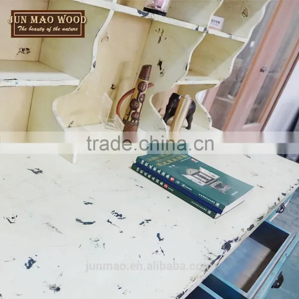 Plywood And Multilayer Design Writing Desk Antique With Three Drawers photo-4