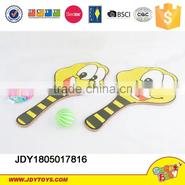 Wooden Beach Rackets Poplar Wood Beach Racket Toy