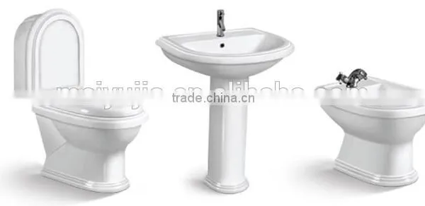 Ceramics Sanitary Ware Washdown 2 Pcs Toilet,Ceramic Bathroom Pedestal Basin photo-5