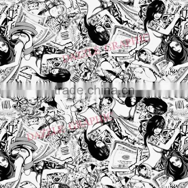 New Product Dazzle Graphic No.DGLGD021 Sexy Girl Hydrographic Dipping Film Custom Hydrographic Film Liquid Dipping photo-2