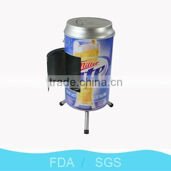Multicolored Metal Large Round Indoor Outdoor Charcoal Beer Bottle Grill photo-5