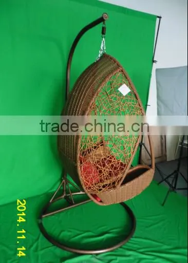 0503balcony Garden Elegant Comfortable Rattan Hanging Swing Egg Chair YPS080 photo-2