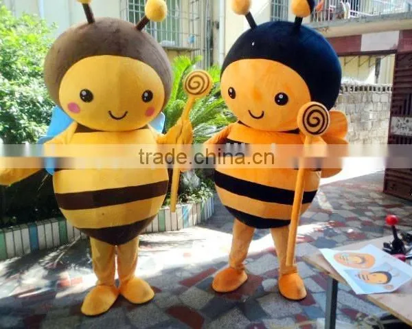 2016 Happy Island Hot sale cheap plush lovely bee used mascot costume for sale