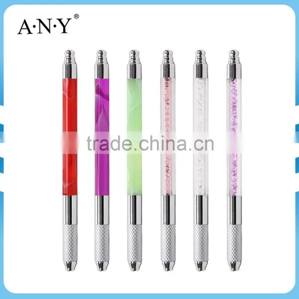 ANY New Hot Sale Acrylic Handle Rhinestone Permanent Eyebrow Pencil Microblading Pen Tool Tattoo Machine Pen