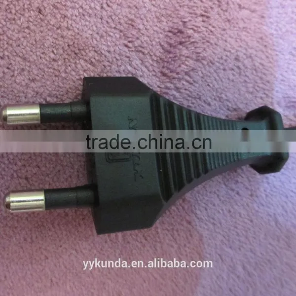 Korea 2 Pin Plug VDE Power Cord With KC Approval 2.5A 250V