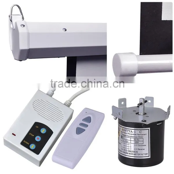 Motorized Projection Screen With Remote Control./ CE ROSH Electric Motorized Projection Screen photo-3