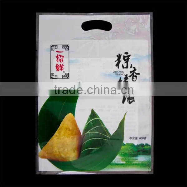 KPET Laminated Material Frozen Zongzi Packaging Bag/Customized Printed Zongzi Packing Plastic Freezer Bag