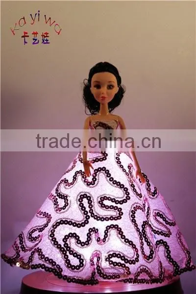 Promotional Night Lights / Remote Controlled LED Barbie Dolls for Kids