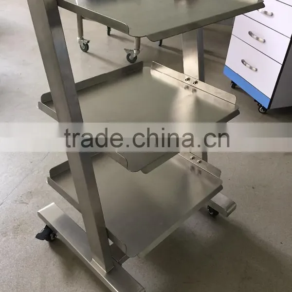 New ! High Grade Stainless Steel Dental Clinic Trolley, Mobile Cabinet ! photo-3