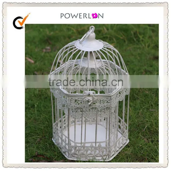 Antique White Hanging Bird Cage,Decorative Bird Cages for Wedding photo-3