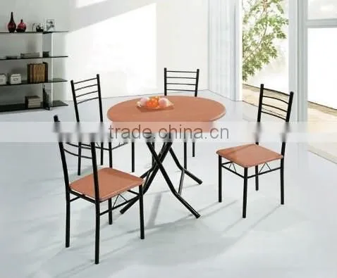 Metal Table and Chairs Dining Room Furniture Metal Dining Set 1+4 Set photo-4