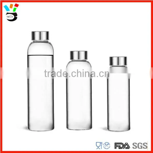 Borosilicate Glass Bottle Portable 500ml Water Bottle Clear photo-4