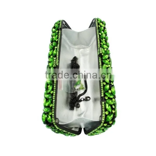 Newest Design Green Bag Designs Handmade Bag Crystal Clutch Bag (8766A-G2) photo-6