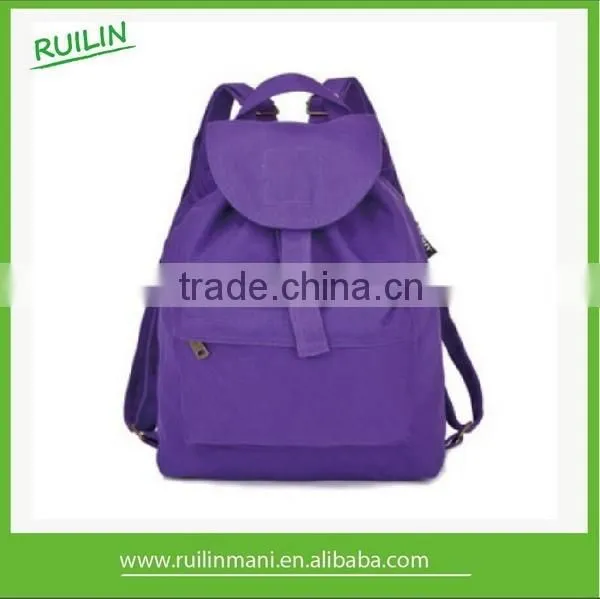 Leisure Drawstring Backpack Canvas photo-3
