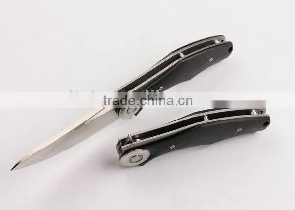 OEM Titanium Alloy and G10 Handle Material Knife With Black Gift Box photo-3