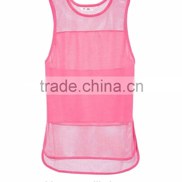 Wholesale Fitness Activewear Women's Mesh Tank Top Sexy t Shirt photo-3