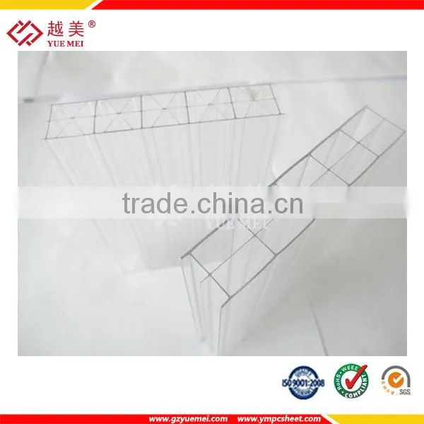 Guangzhou Manufacture Yuemei Grade A Lexan Triple Wall Polycarbonate Sheet for Ecological Restaurant