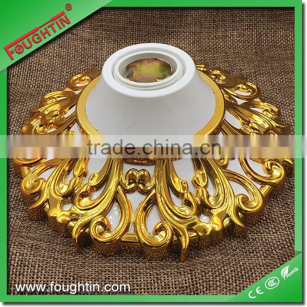 E27 Lamp Holder Big Base Golden Flower Type Electrical Lamp Holder Bracket photo-3
