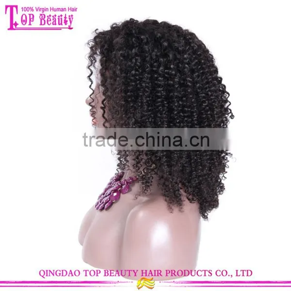 Qingdao Factory Best Selling African Wig 16 Inch Natural Black Short Curly Afro Wigs For Black Women photo-3