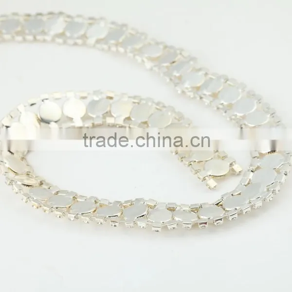 2016 Hot Selling Rhinestone Trim Pearl Rhinestone Chain Trim for Wholesale photo-2