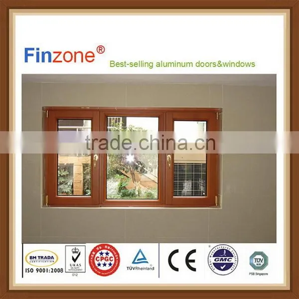 China Cheapest Aluminum Wooden Screen Mesh Window photo-3
