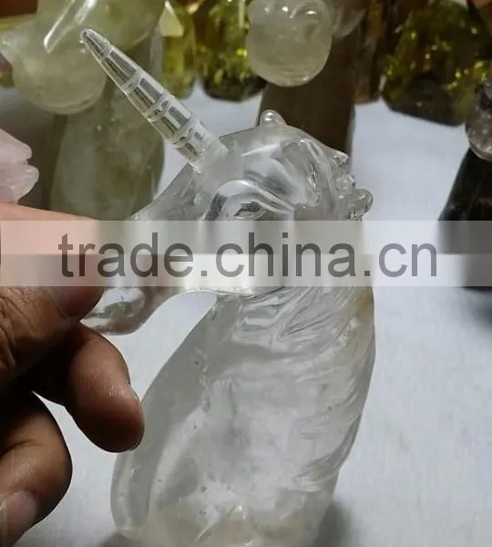 Wholesale Natural Rose Quartz Crystal Unicorn for Crafts photo-2