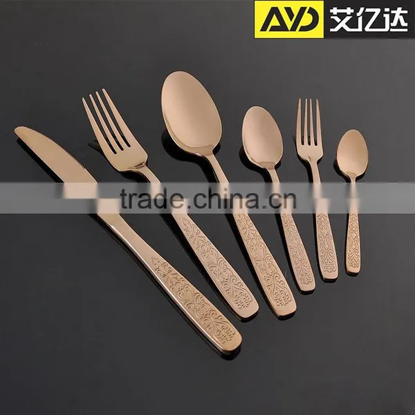 Bulk Cutlery , Knotted Cutlery Set , Gold Plated Cutlery photo-4