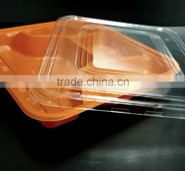 High Quality Disposable Take-away Food Container With Lid 4 Compartment photo-3