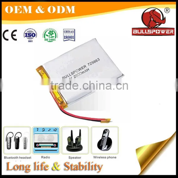 UN38.3 Approved 3.7v 2100mah Battery Rechargeable 3.7V Li-Polymer Battery photo-6