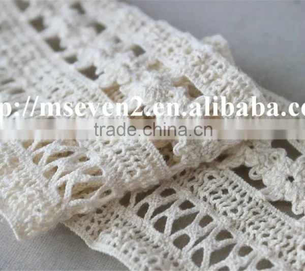 High Quality Design Lace in 7.2cm 100% Cotton Embroidery Running Yardage for Sale photo-5