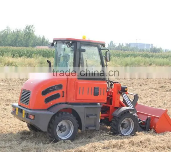 Everun ER08 Hydraulic Small Wheel Loader With Snow Blade and Overseas Service photo-3