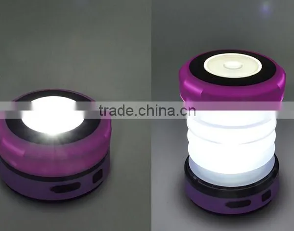 USB Hand Crank Dynamo Rechargeable Foldable Plastic LED Camping Lights With Mobile Phone Charger photo-4