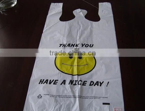 Eco-friendly Bioderagdable Disposable Plastic T Shirt Bag for Grocery photo-3