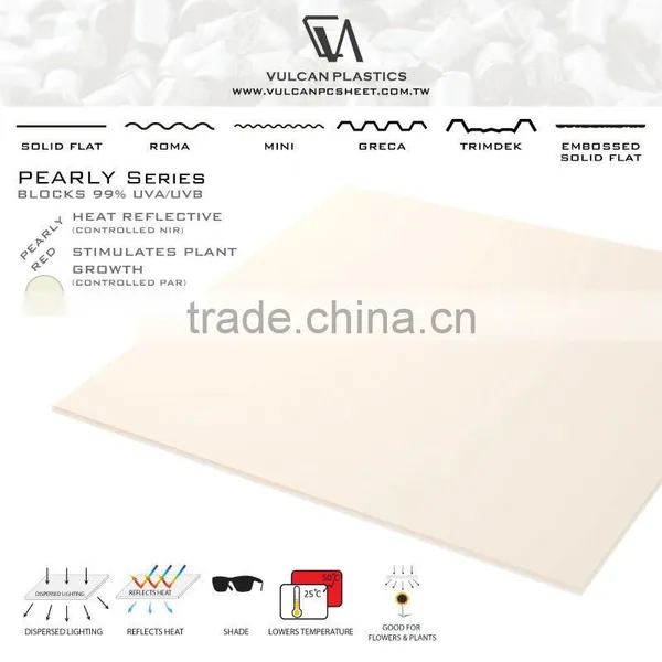 Polycarbonate Sheet (Pearly RED Solid Flat)
