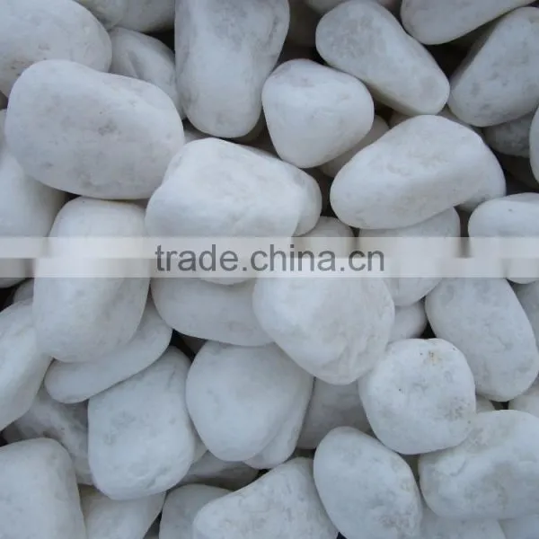 Natural River Stone White Round Pebble Stone 2-4cm photo-5