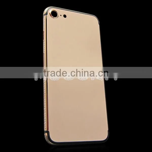 Gold Plated Back Housing, Diamond Back Cover for IPhone 7 Gold Housing photo-3