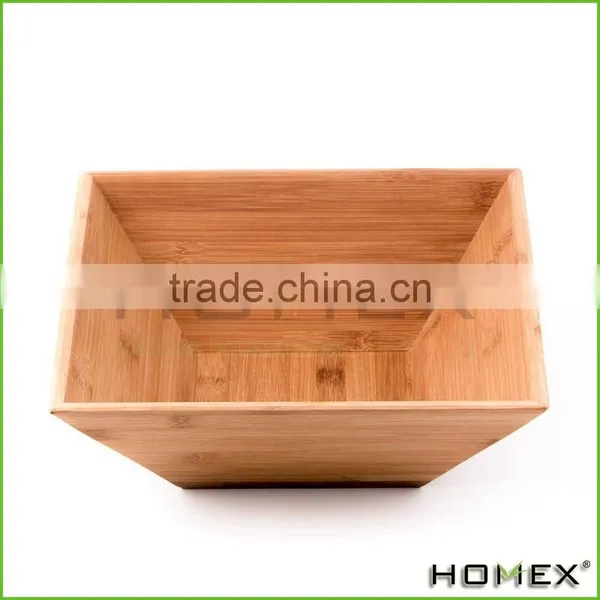 Bamboo Wooden Salad Bowl/ Square Serving Bowl Homex-BSCI photo-5