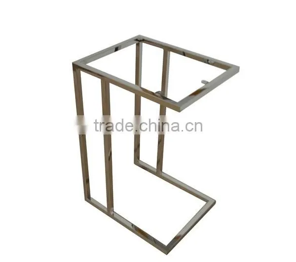 China Supplier Square Polished Metal Stainless Steel Computer End Table Frame photo-5