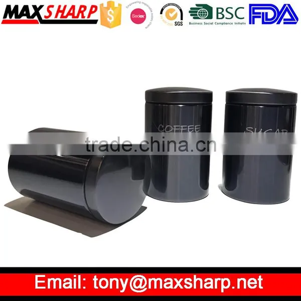 Stainless Steel Canister Set in Blue With Customized Logo MSC2067 photo-2