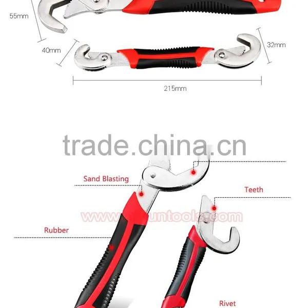 2pcs Adjustable Quick Snap and Grip Wrench Universal Wrench Set photo-2