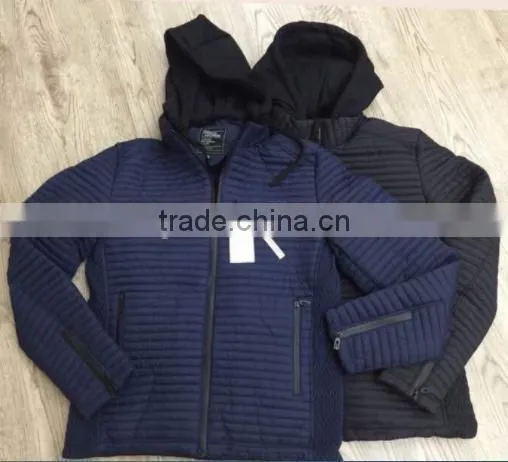 2017 Fashion Jacket With Hoody Winter Quilted Man Jacket Stocklots photo-2