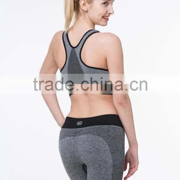 High Quality Mixed Gray Yoga Plain Custom Made Running Bra photo-2